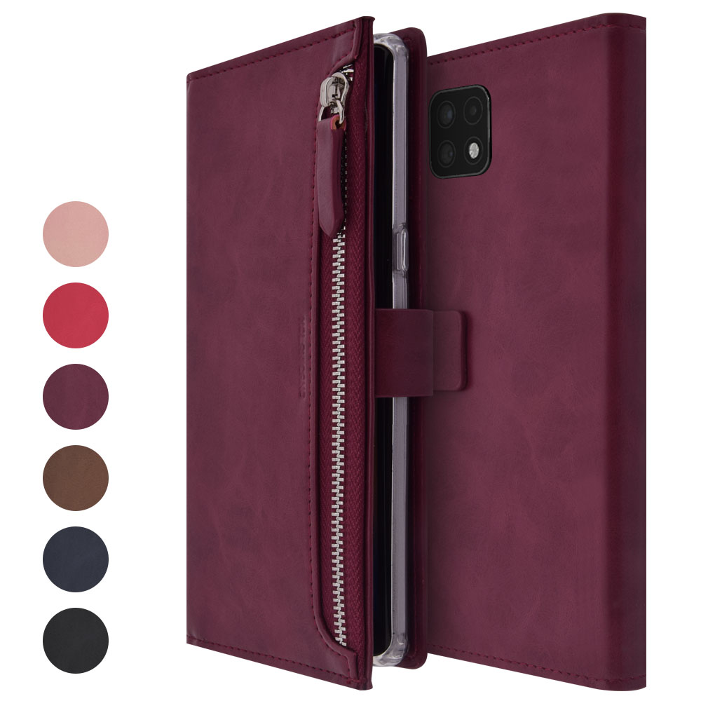 갤럭시 버디 지갑형 다이어리 휴대폰 케이스 와인 - 상품 이미지