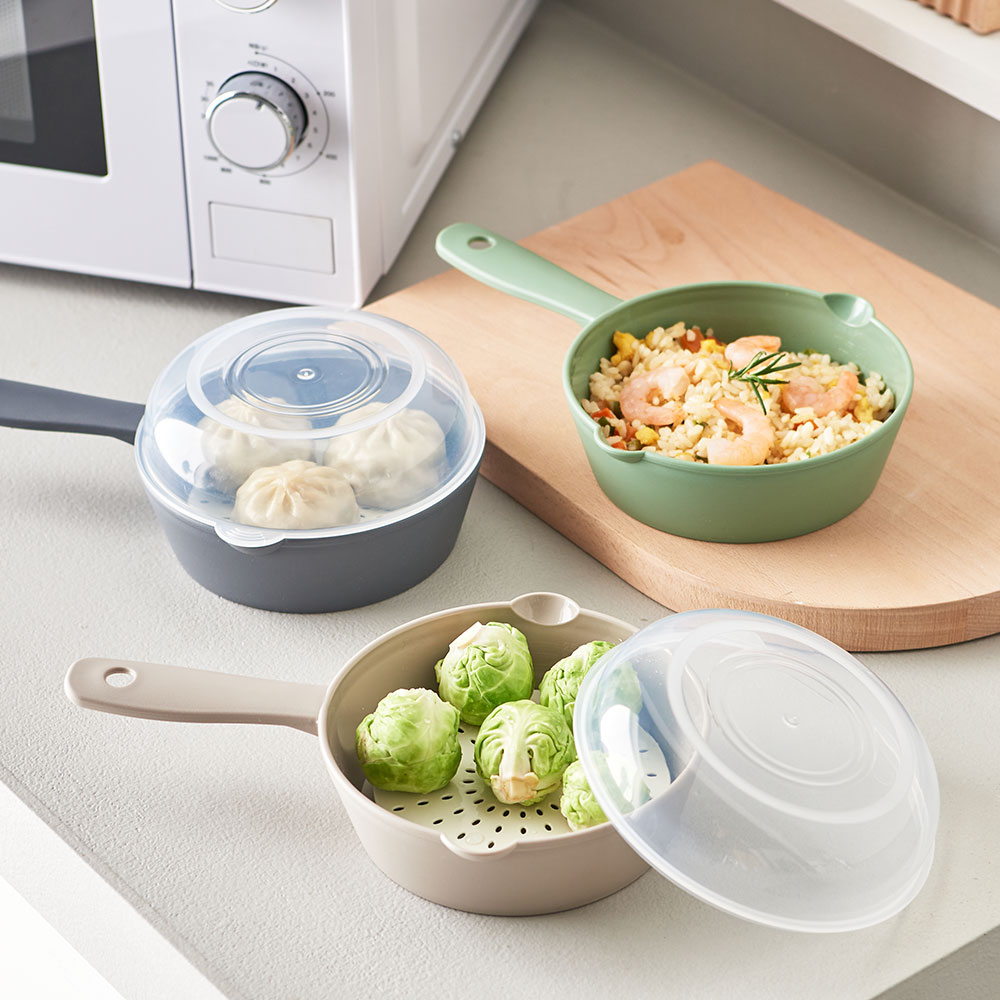 이지앤프리 미니멀쿡 손잡이 찜기 멀티 앞접시 1P 우드그레이