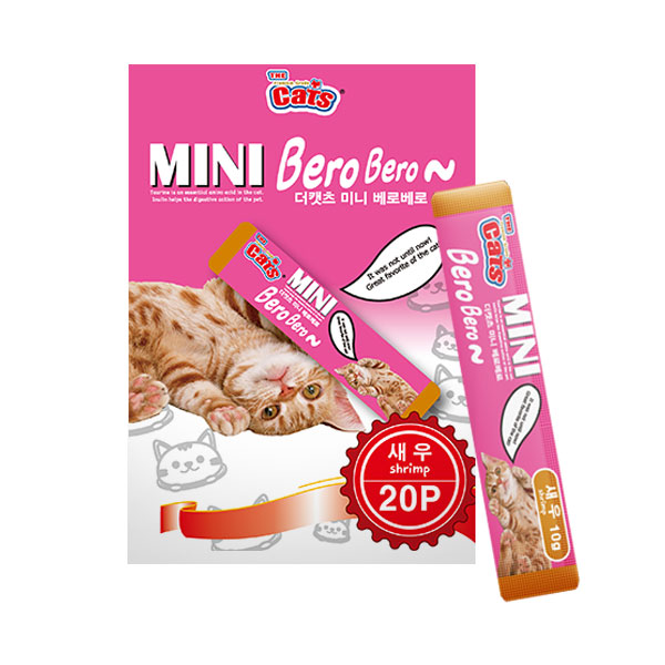 더캣츠 미니베로베로 고양이츄르 추르 아기 고양이참치 짜먹는간식 새우, 200g, 1개 제품 이미지