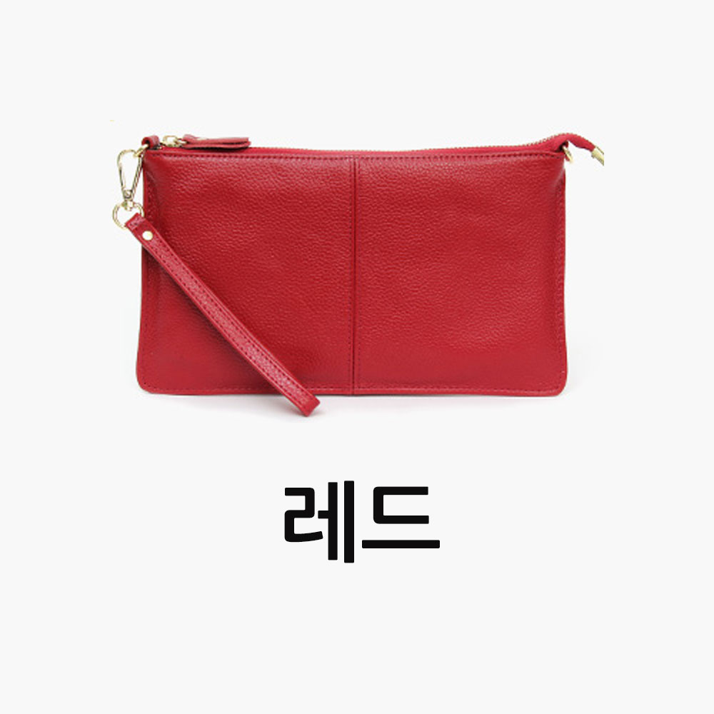 여자 클러치백 천연 소가죽 핸드폰 지갑 가방 슬림 클러치 겸용 미니 크로스백 가죽 핸드백 이미지 6