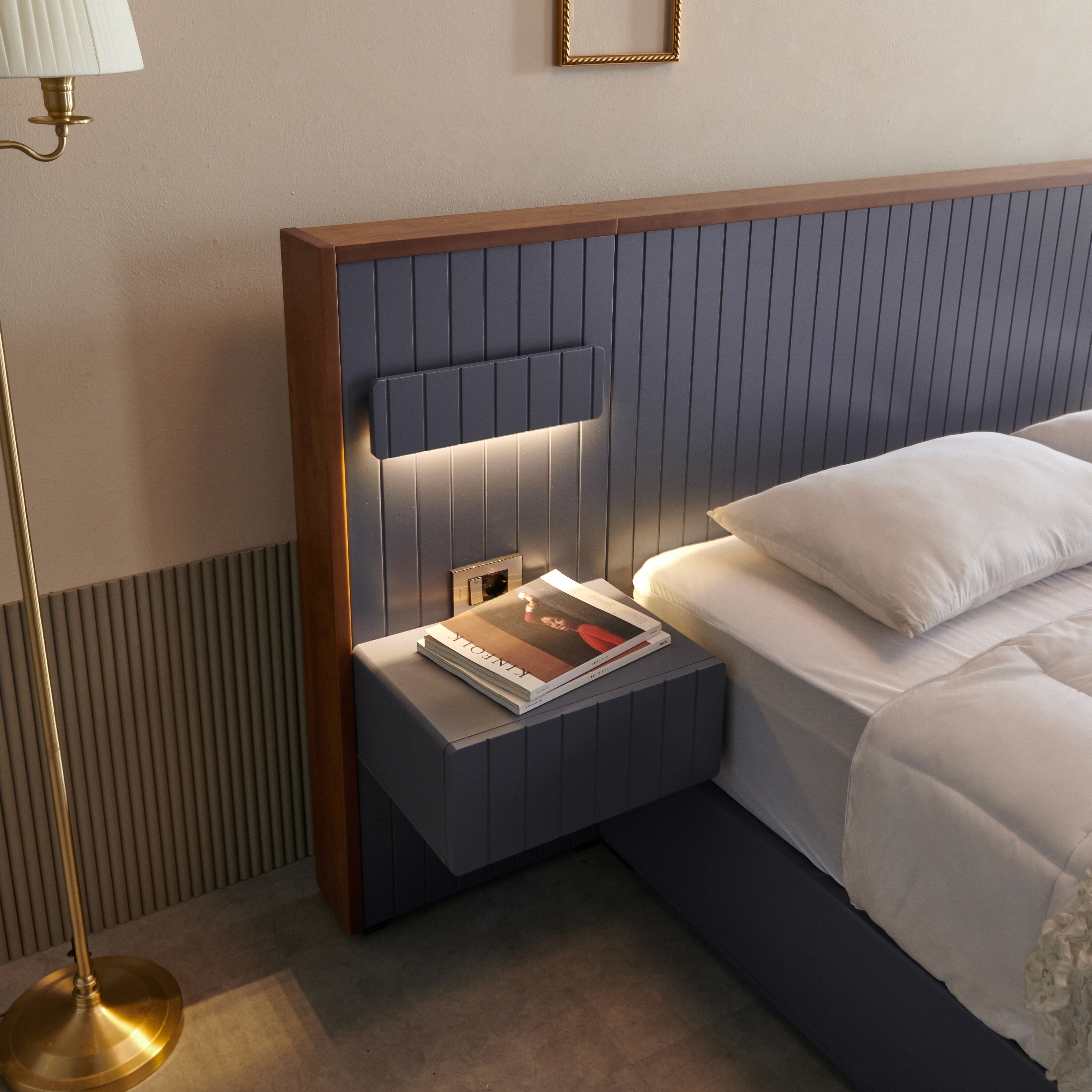 데이니 원목 호텔 침대 프레임 신혼 부부 퀸 킹 사이즈 Q/K공용 국내생산