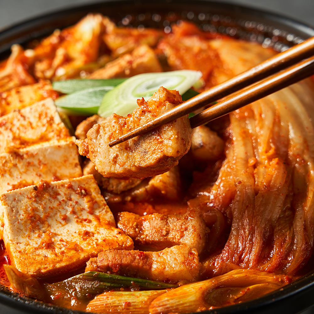 김치찌개 밀키트 삼겹살 묵은지 2인분 간편식 밀키트 후기