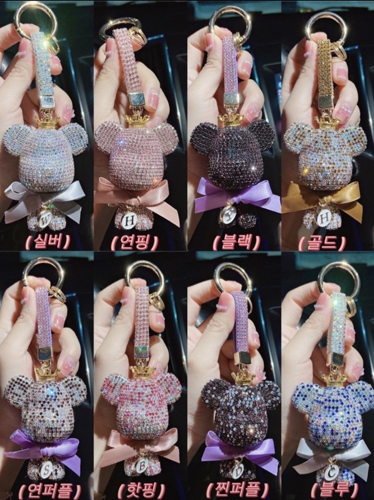 큐빅왕관포포베 키링스트랩키홀더 에어팟스마트키선물악세사리 - 상세 이미지 4