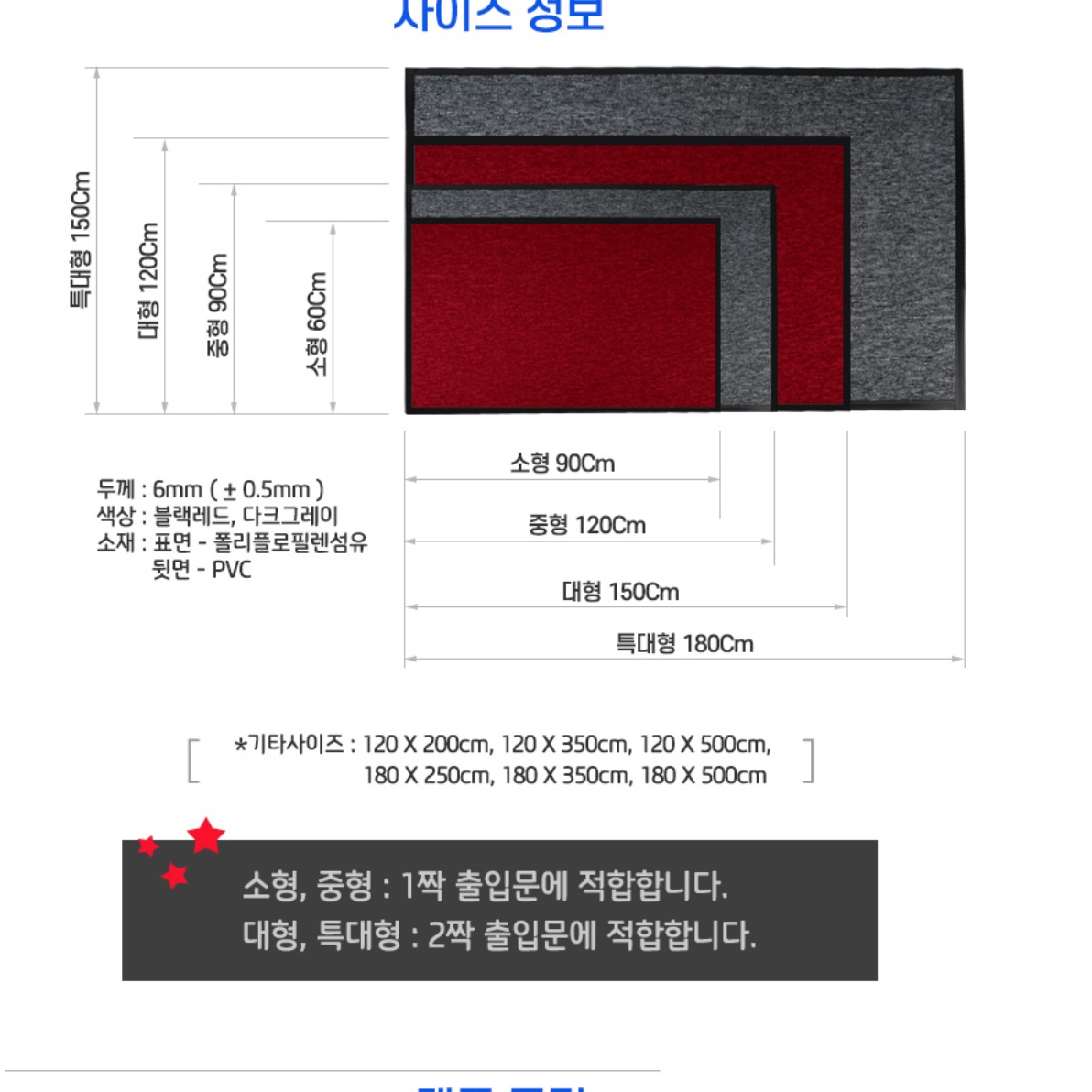 매장 입구발판 현관카페트 입구깔판 사무실 발매트 - 상세 이미지 3