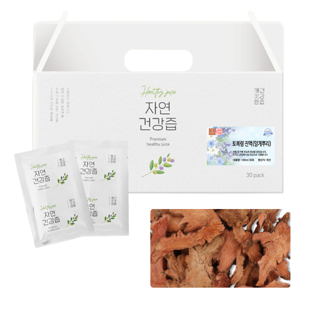 국산 토복령 망개뿌리 청미래덩굴 즙 차 건강즙 액상차 진액 엑기스 100ml 30개입 제품 이미지