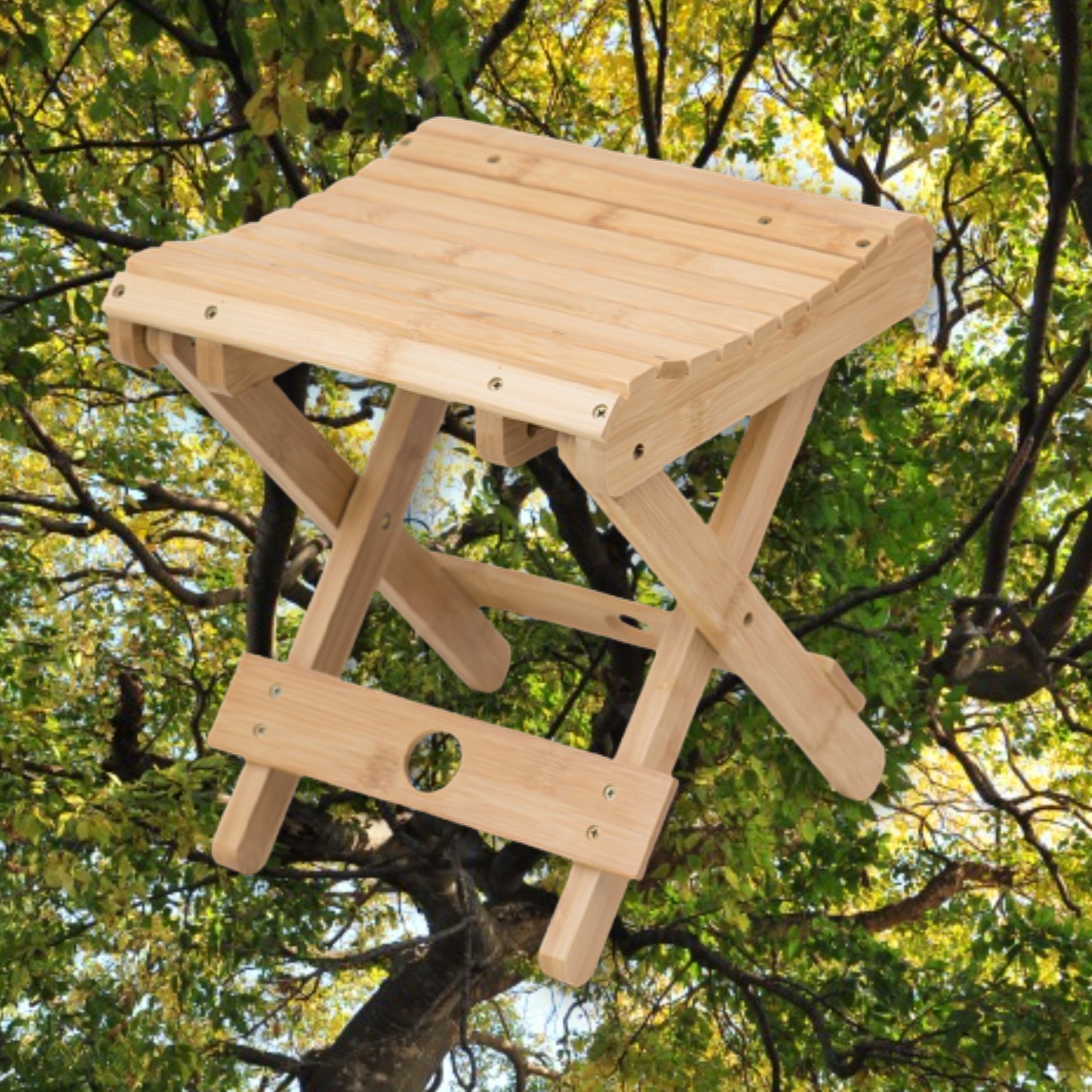 등받이없는의자 앉은뱅이의자 원목접이식스툴 통나무의자