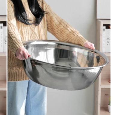 스텐 세수대야 대형 세숫대야 원형 다라이 싱크 대야 - 상세 이미지 4