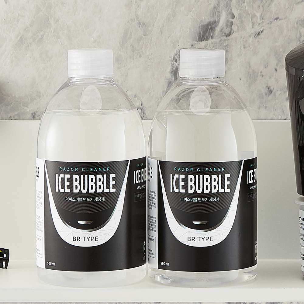 아이스버블 면도날 세척 면도기세정제 BR타입 (브라운 호환) 500ml 1+1 제품 이미지