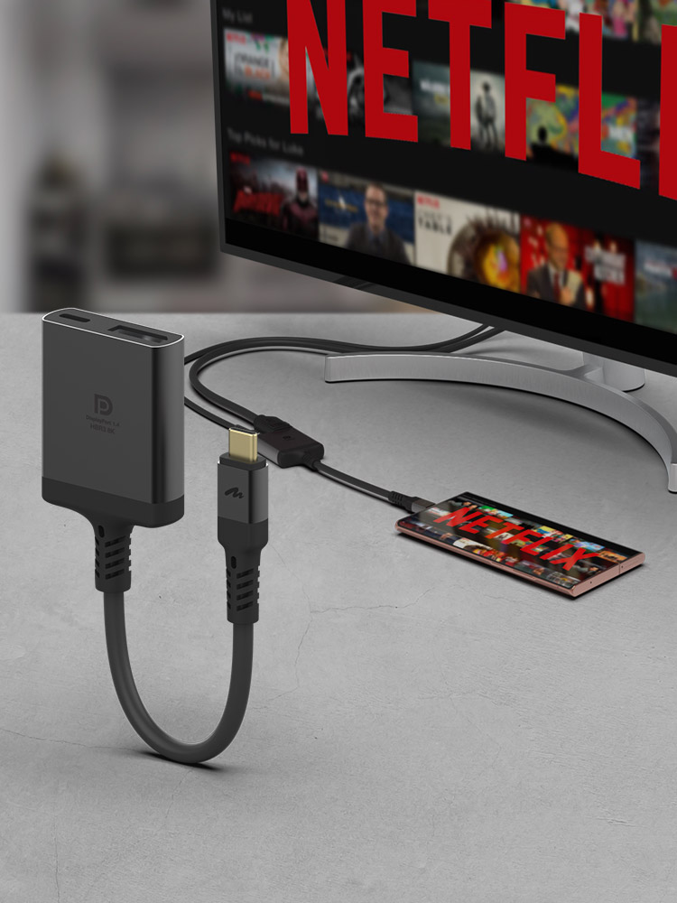 C타입 to DP 1.4 8K DisplayPort PD충전 어댑터 케이블 - 상세 이미지 2