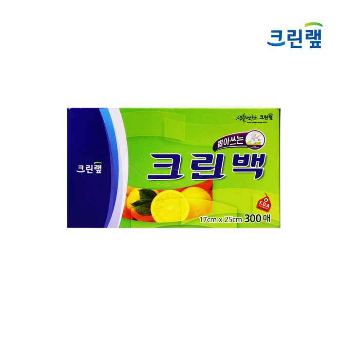 크린랩 크린백 주방 일회용품 비닐 위생백 300매 미니 17cm x 25cm - 상세 이미지 2