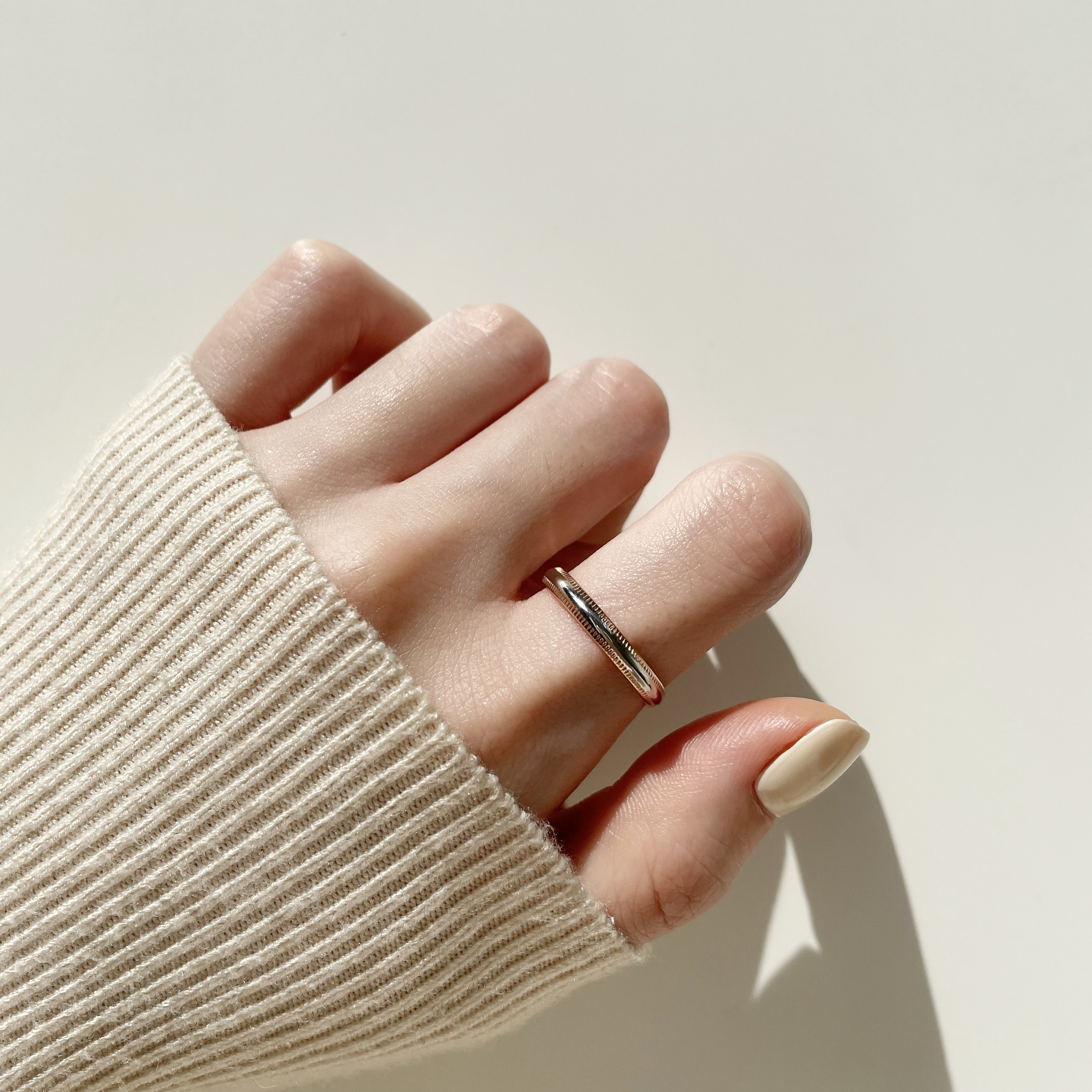 14k 커플링 반지 종로 반지 18k GOLD 반지 밀그레인 반지 레이어드 반지 가드링