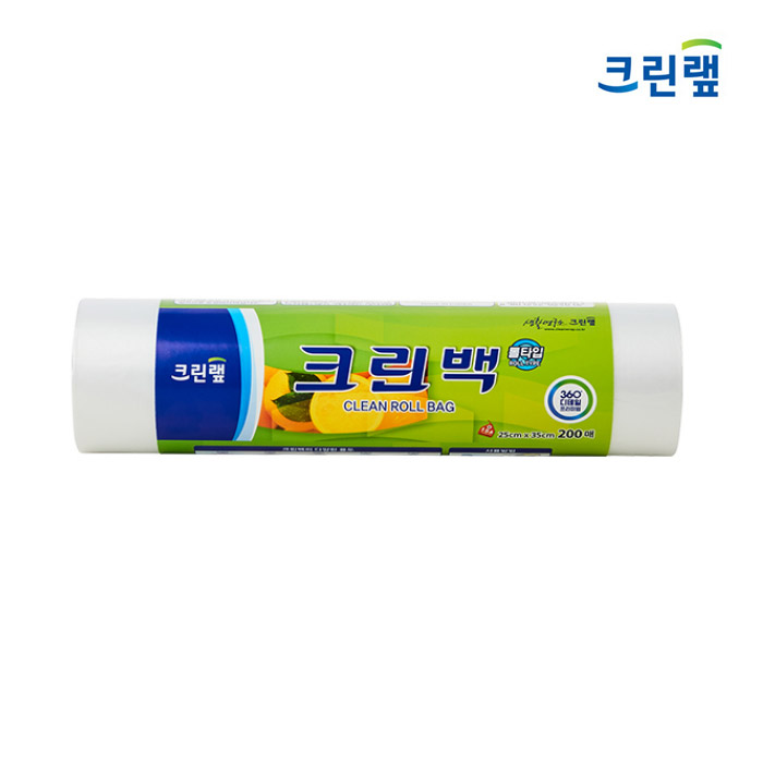 크린랩 크린롤백 주방 일회용품 비닐 위생백 200매 중 25cm x 35cm - 상세 이미지 2