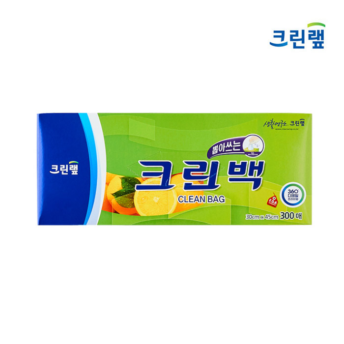 크린랩 크린백 주방 일회용품 비닐 위생백 300매 대 30cm x 45cm - 상세 이미지 2