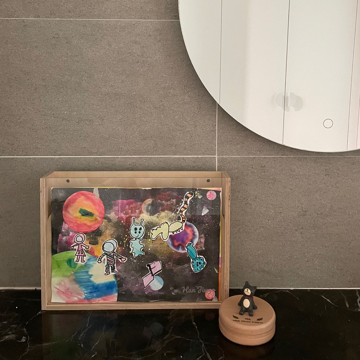 하이오즈 자작원목 그림 보관 액자 스케치북 보관함 A4사이즈 각인없음 - 상세 이미지 2