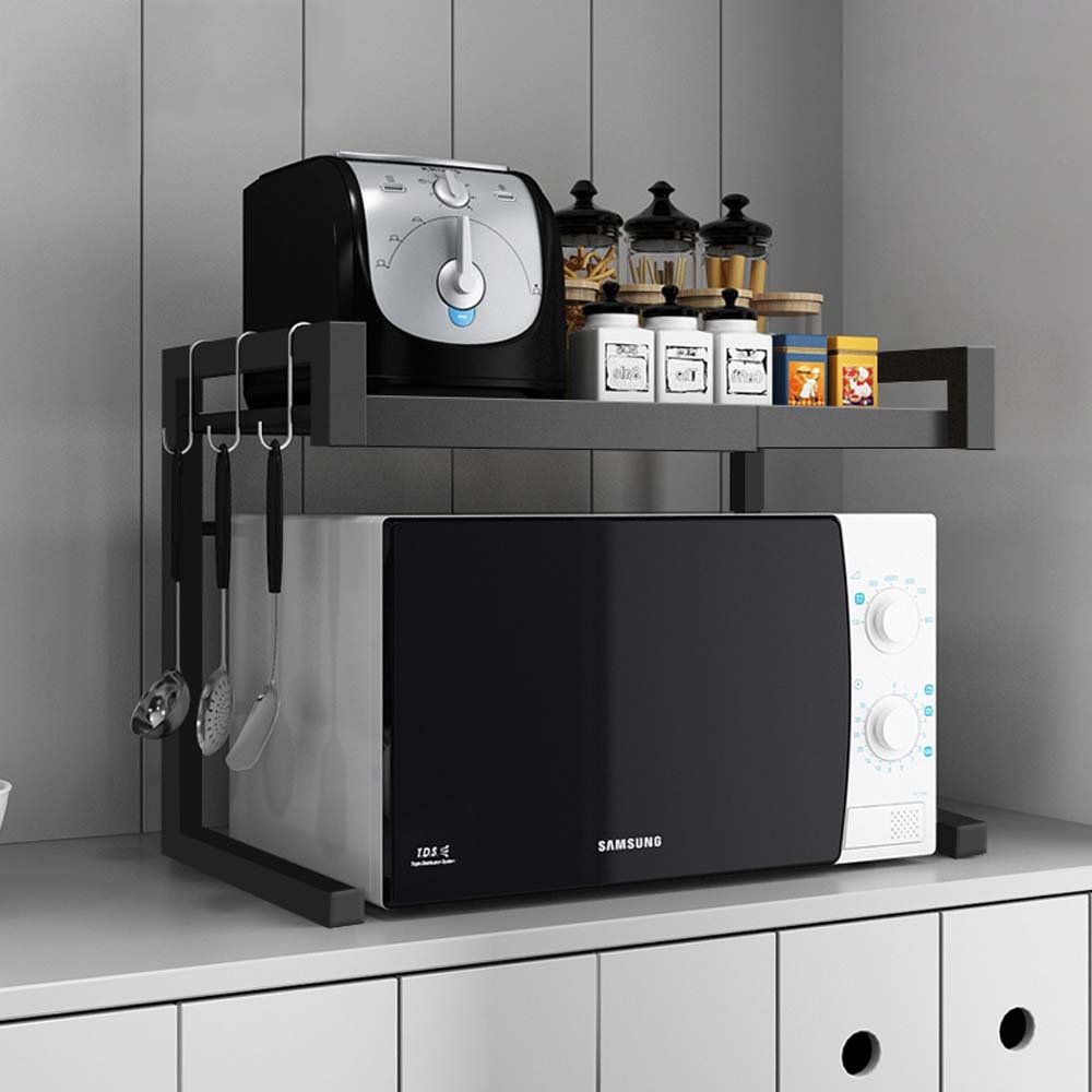 2단 전자렌지 다이 에어프라이어 전자레인지 선반 밥통 수납장 렌지대