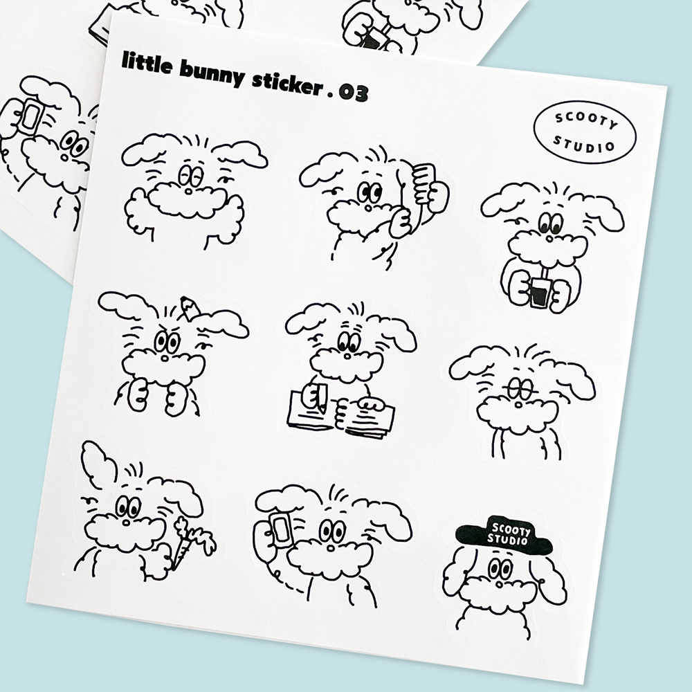 리틀 버니 스티커 03 제품 이미지