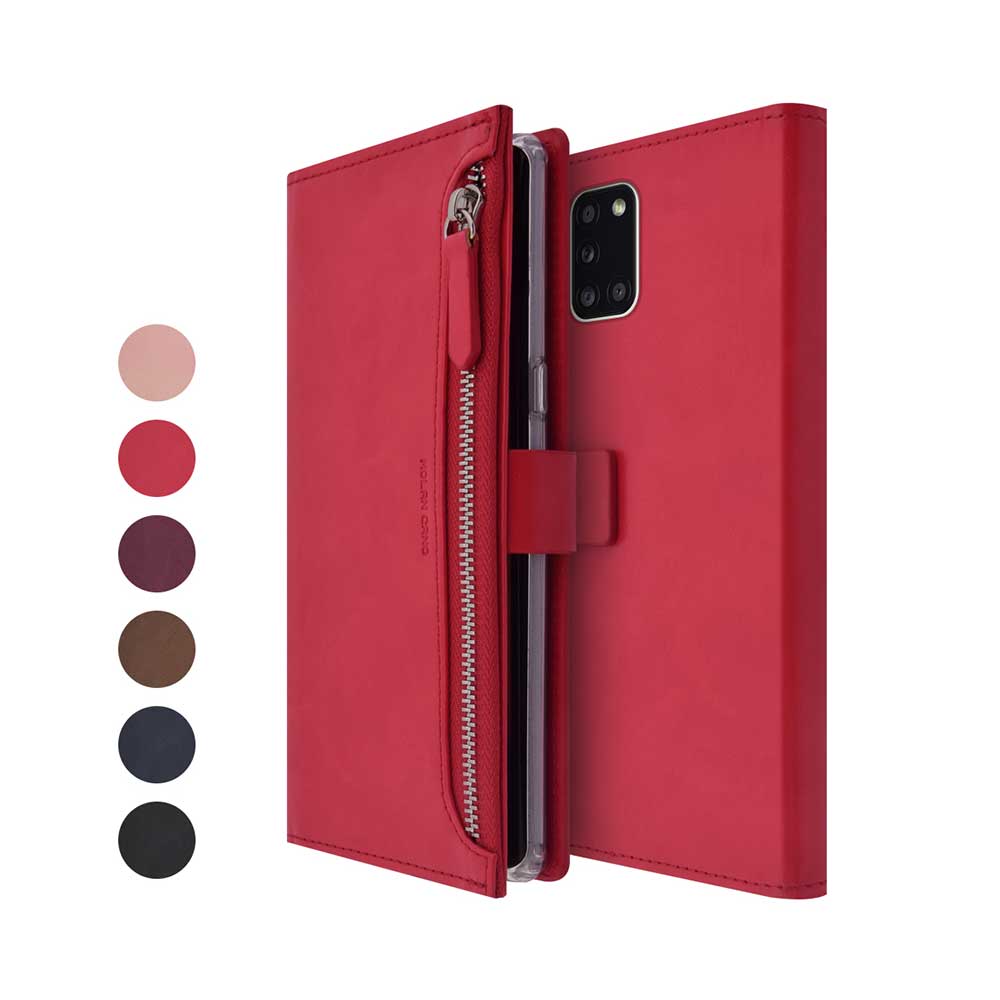 갤럭시 A31 지갑형 다이어리 휴대폰 케이스 레드 - 상품 이미지
