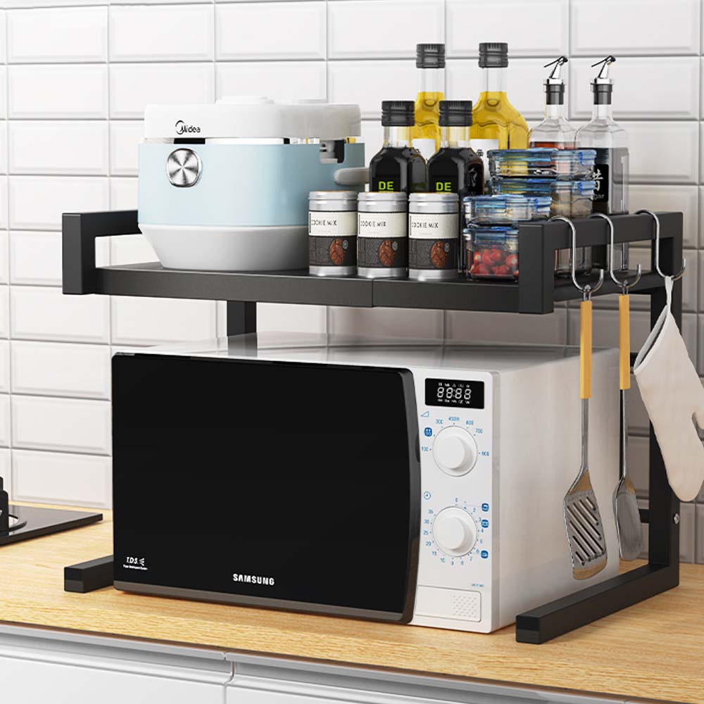 2단 전자렌지 다이 에어프라이어 전자레인지 선반 밥통 수납장 렌지대