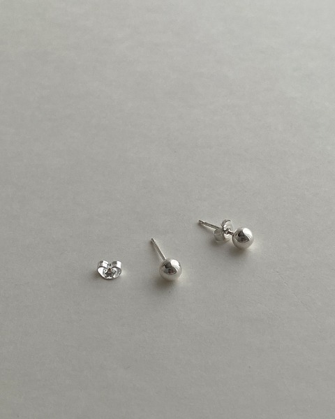 실버 925 3~7mm 베이직 볼 이어링 기본 귀걸이 - 상품 이미지