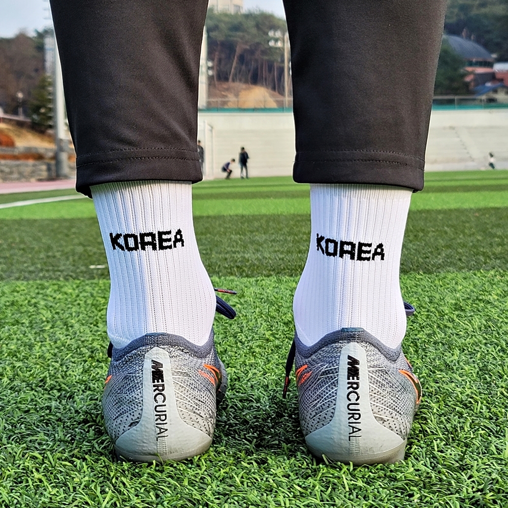KOREA 논슬립 축구 풋살 양말 얇은 하프 삭스 상품 이미지