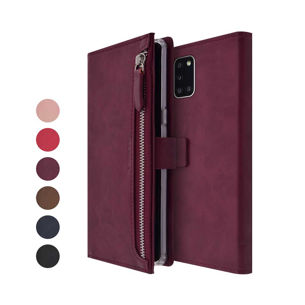 갤럭시 A31 지갑형 다이어리 휴대폰 케이스 레드 - 상세 이미지 4