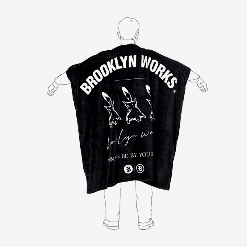 [브루클린웍스] 핸즈프리 날다람쥐 담요 판초 블랭킷