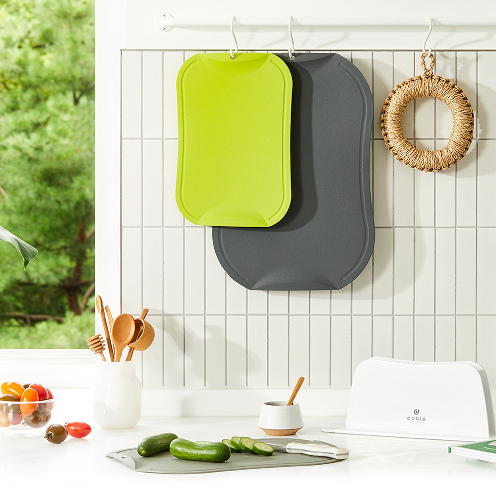 도블레 프리미어 칼집 안나는 도마 3종 세트(L+M+S)+도마거치대