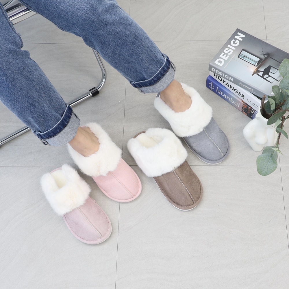 노리스 털 실내화 겨울 사무실 거실 슬리퍼 거실화