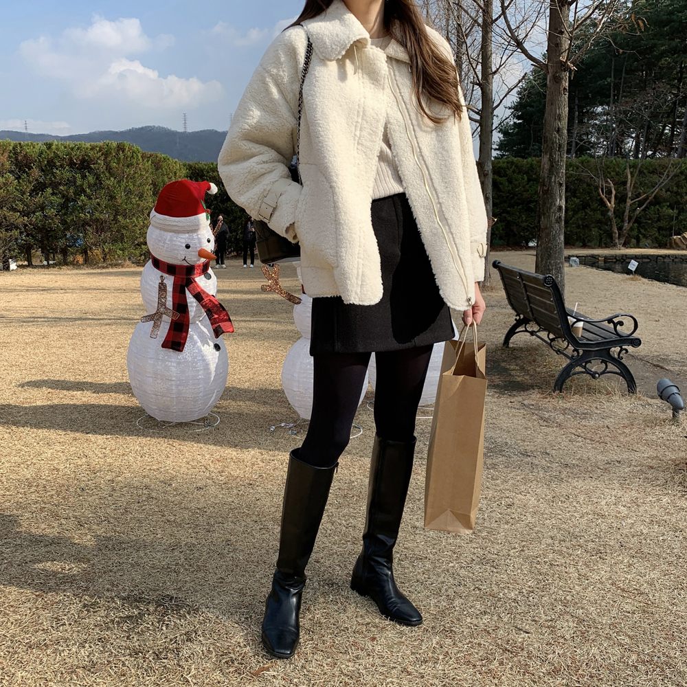 오버핏 덤블 여성 뽀글이 자켓 양털 자켓 여자 겨울재킷 페이크 퍼 자켓 무스탕 이미지 3