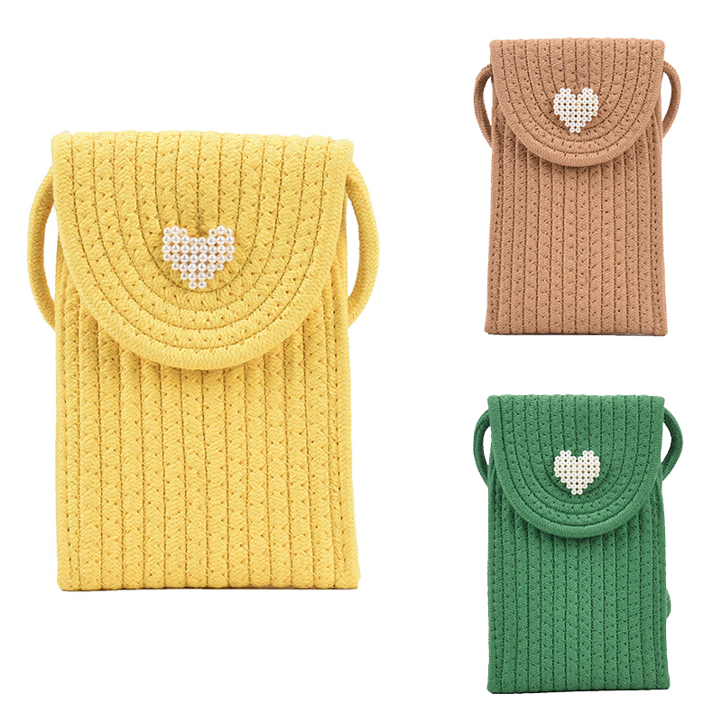 뷰레이터닷컴 하트진주 휴대폰가방 핸드폰백 미니 크로스백