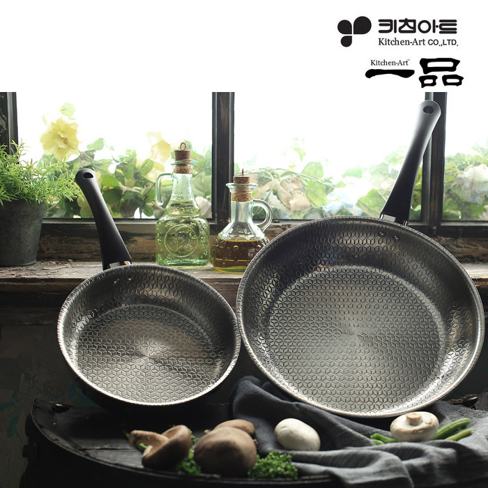 키친아트 통5중 스텐 후라이팬 인덕션겸용 - 상품 이미지