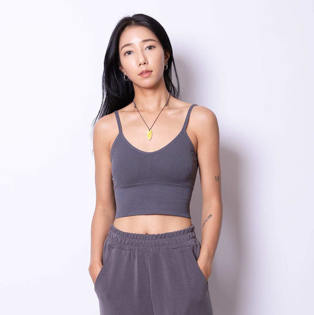 유주얼 노와이어 요가 브라탑 나시 편한 브라렛 요가탑 - 상세 이미지 5