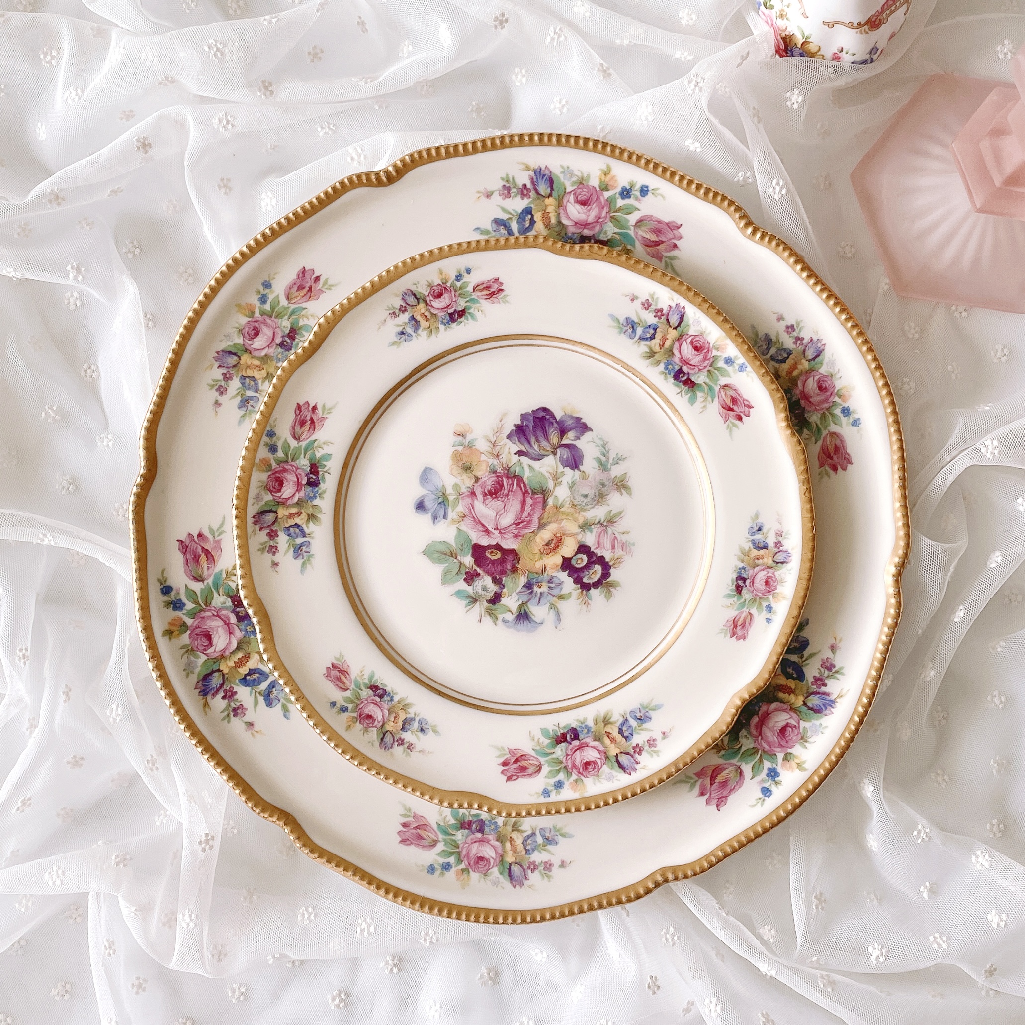 캐슬턴 로즈 빈티지 디저트 접시 캐슬톤 샐러드 플레이트 예쁜 홈카페 그릇