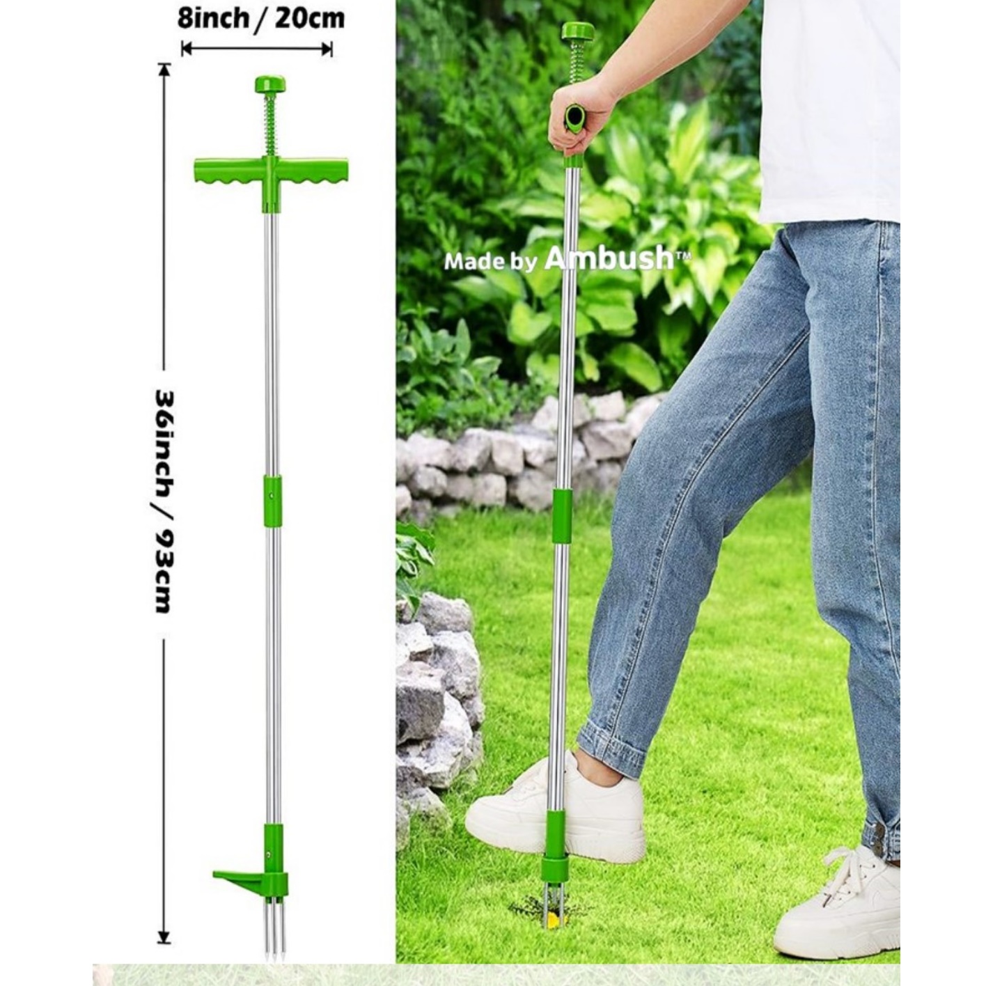 한손 풀 뽑는기계 잡초박살 잡초뽑기 제초 작업 잡초 제거도구 전원주택 벌초 농업용 농사용 - 상세 이미지 5