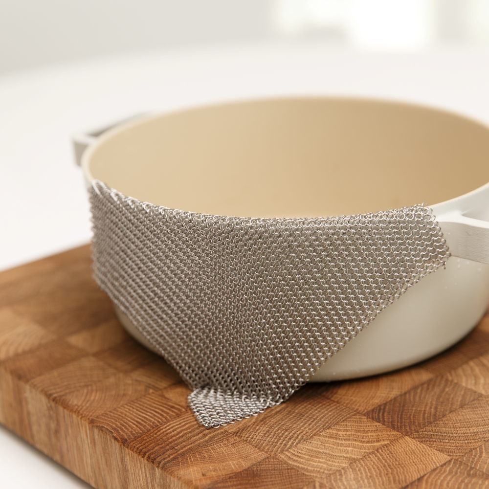 네이처픽 반영구 STS316스테인리스 링수세미 철 불판무쇠팬 탄냄비 텀블러세척10x10cm