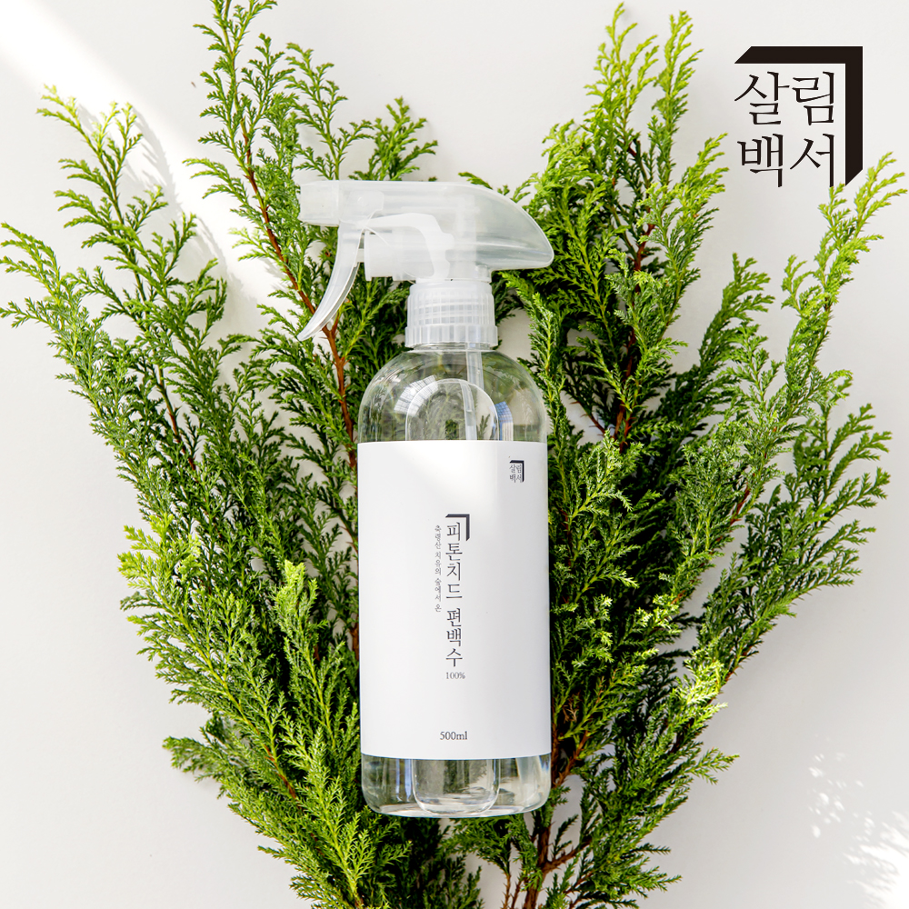 살림백서 피톤치드 편백수 편백나무원액 스프레이 500ml 3개입 새집증후군 제거방법 베이크아웃 집먼지 진드기 퇴치제