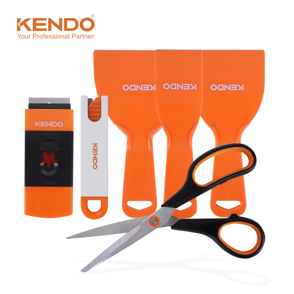 켄도 우리집 스크래퍼 4종세트 인덕션 후드 가스레인지 기름때제거 다목적가위 박스칼 눈긁개 눈제거기