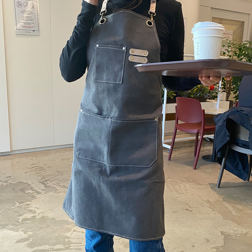 늘바론 예쁜 앞치마 주방 완전방수 바리스타 이쁜 카페 공방용 어린이집 미용실