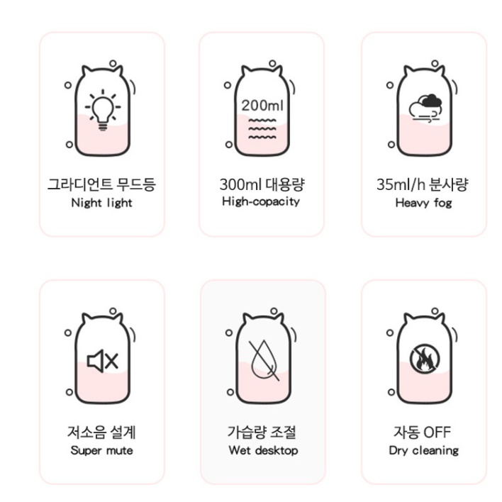 1인용 독서실 탁상 책상 가습기 탁상용 가습기 사무실 미니 가습기