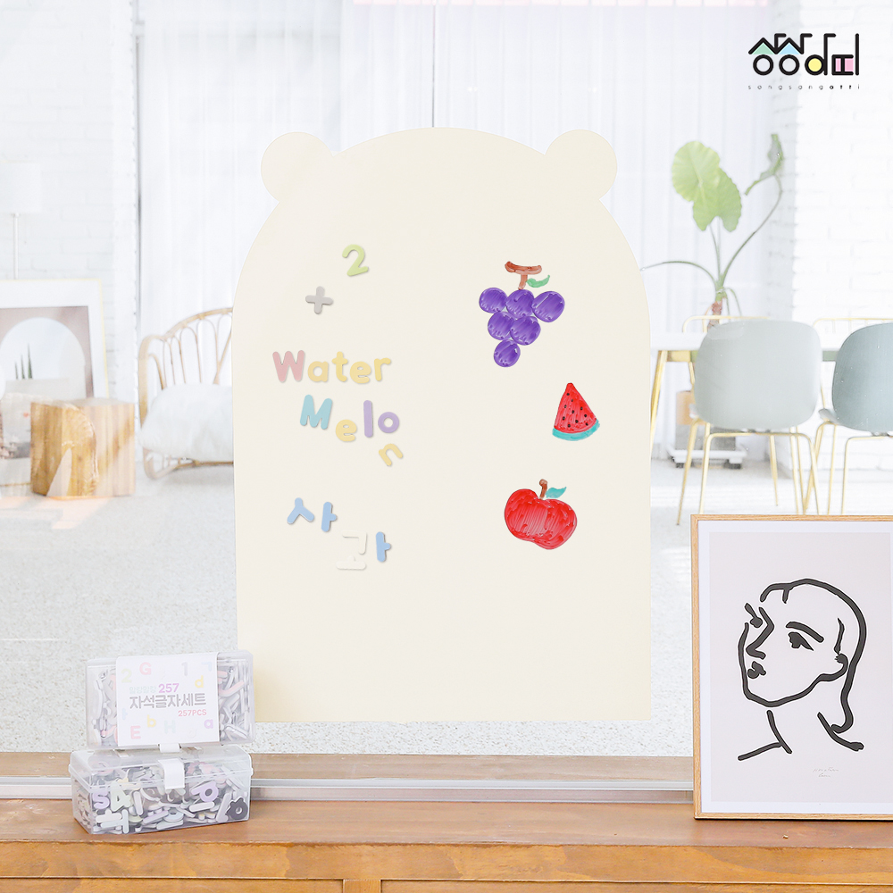 (리뉴얼)상상아띠 붙이는 유아 아기 자석보드 칠판 화이트보드 - 상세 이미지 2