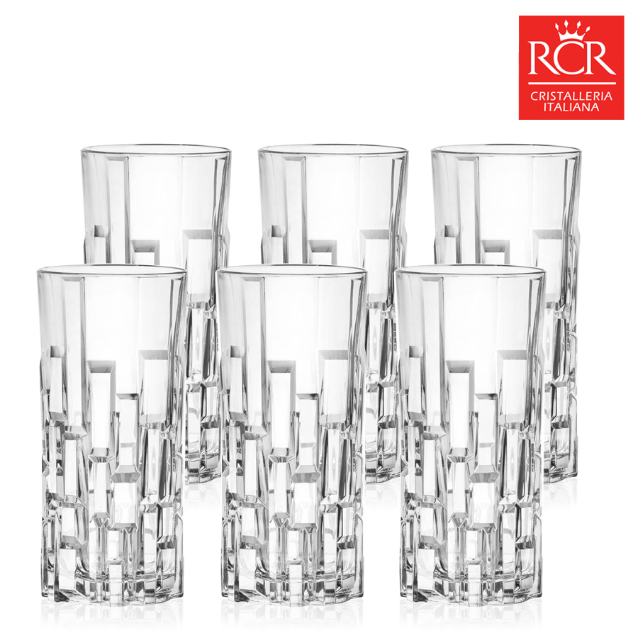 RCR 크리스탈 위스키잔 고급 술잔 선물세트 6P 340ml, 6개, 에트나 하이볼잔