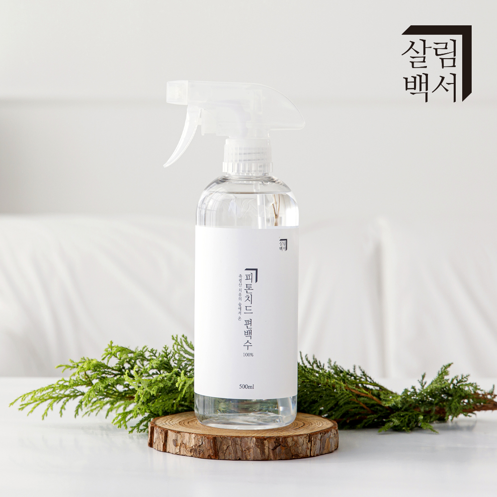 살림백서 피톤치드 편백수 편백나무원액 스프레이 500ml 3개입 새집증후군 제거방법 베이크아웃 집먼지 진드기 퇴치제