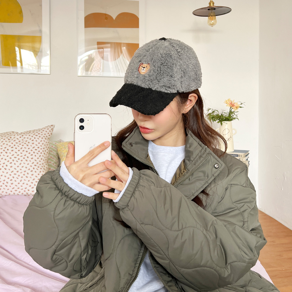 투톤 덤브링 곰돌이 볼캡 이미지 7
