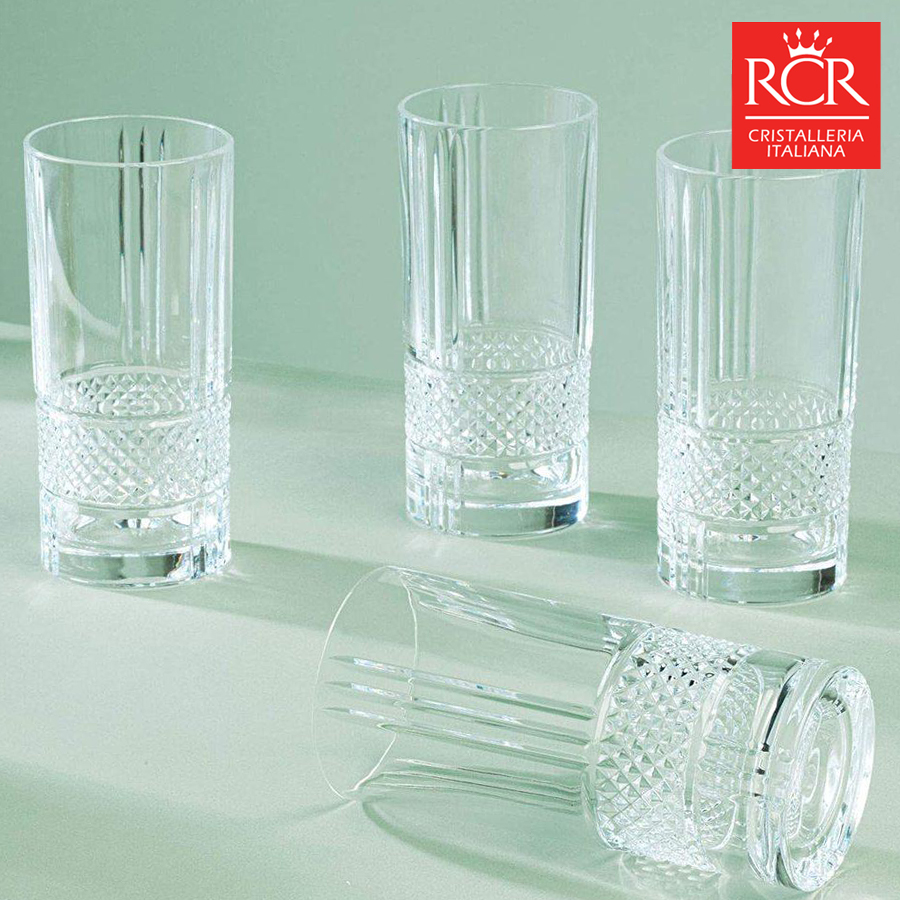 RCR 크리스탈 위스키잔 고급 술잔 선물세트 6P 370ml, 6개, 브릴란테 하이볼잔