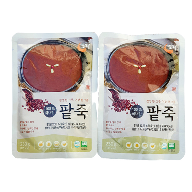토리 전통식품 제353호 국내산 (팥죽) 간편죽 모닝죽 동지팥죽 230g, 2개 : 식자재프로