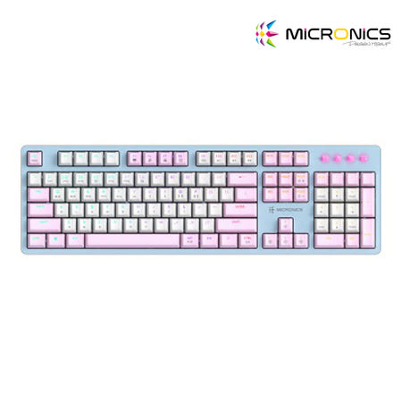 마이크로닉스 마이크로닉스 MANIC EX580 광축 크리스탈 게이밍 키보드 (파스텔블루, 화이트)