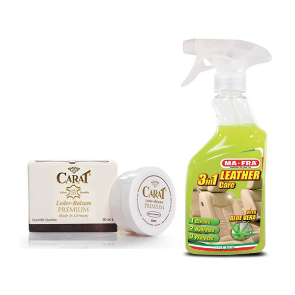 마프라 가죽세정제 3in1 레더 500ml+캐럿 프리미엄 가죽 보호제 60ml - 상품 이미지