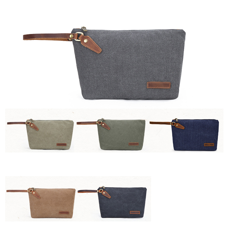 뷰레이터닷컴 덴버스 남성 클러치백 캔버스 스트랩 파우치
