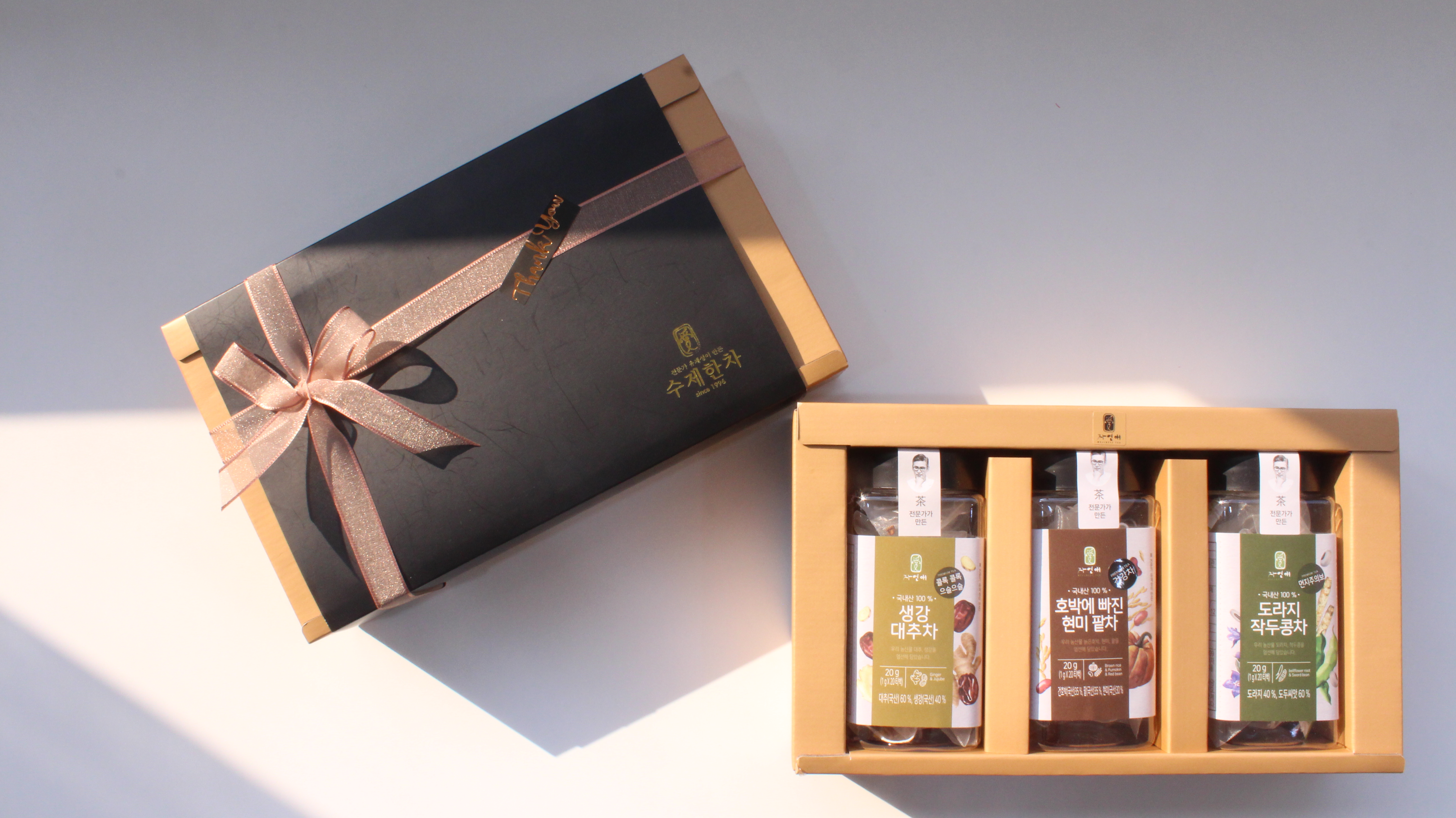 은사님 카페인 없는 마시는 프리미엄 블렌딩 차 3종 선물세트 30티백 - 상세 이미지 3