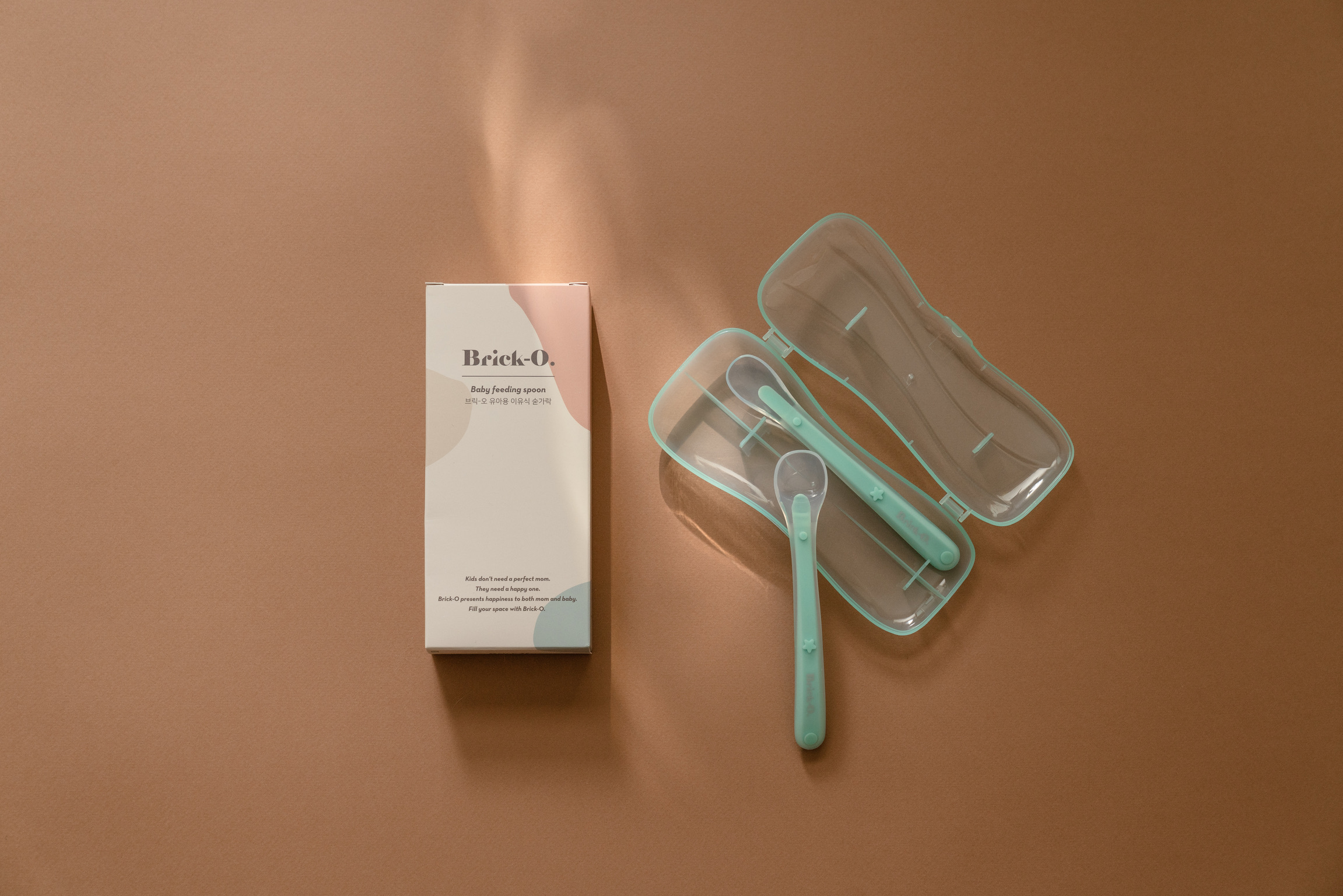 1+1 브릭오 실리콘 국민 이유식 숟가락 초기 중기 후기 자기주도 아기 수저 스푼